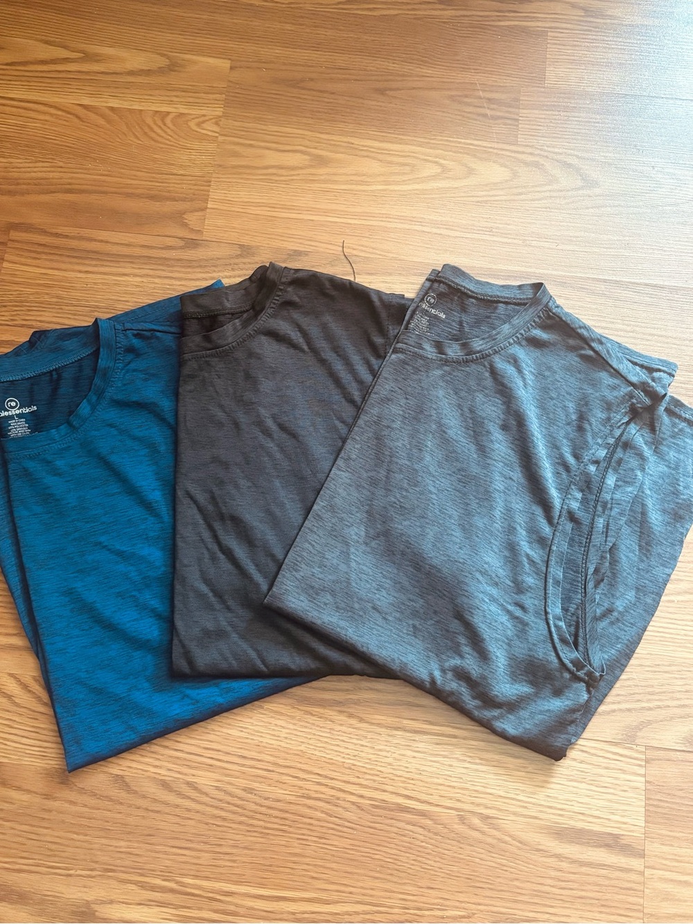 💥 Real Essentials Sleeveless Athletic Tank Set: Blue, Charcoal, Gray